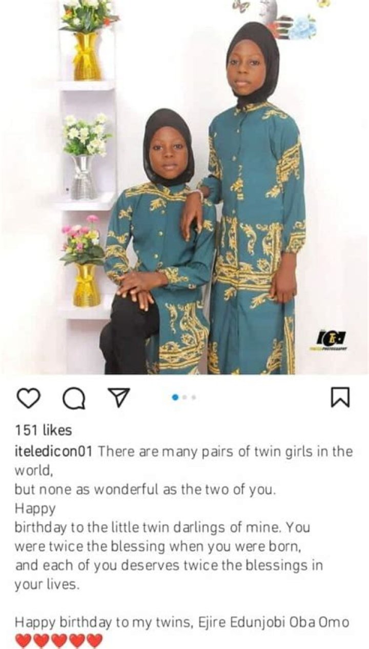 
Actor Ibrahim Yekini Sweetly Celebrates His Twin Daughters’ Birthday 