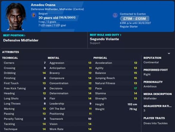 Amadou Onana Height, Weight, Net Worth, Age, Birthday, Wikipedia, Who, Nationality, Biography