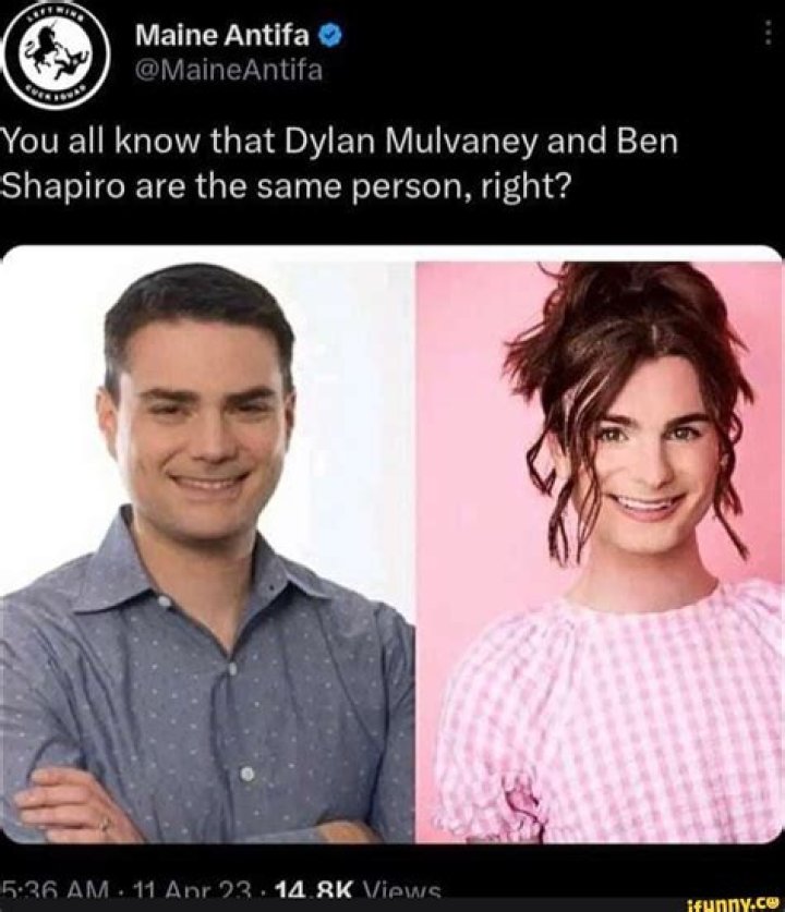 “Are they twins?”: Viral tweet claiming Dylan Mulvaney and Ben Shapiro are the same person sparks hilarious reactions