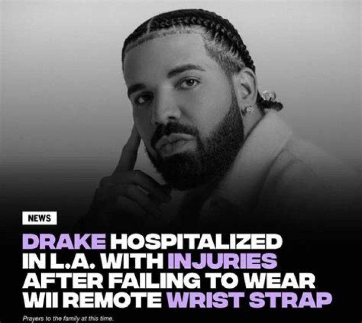 
Drake Hospitalized After Wii Remote Accident, Health Update And Net Worth 