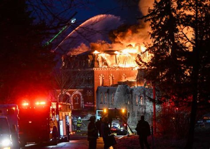 Old Doane Stuart school fire: Massive flames in campus near Southern Boulevard, Albany
