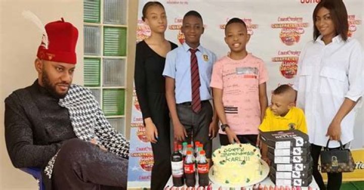 
Popular Nollywood Actor Yul Edochie Celebrates Pretty Mike On His Birthday. 
